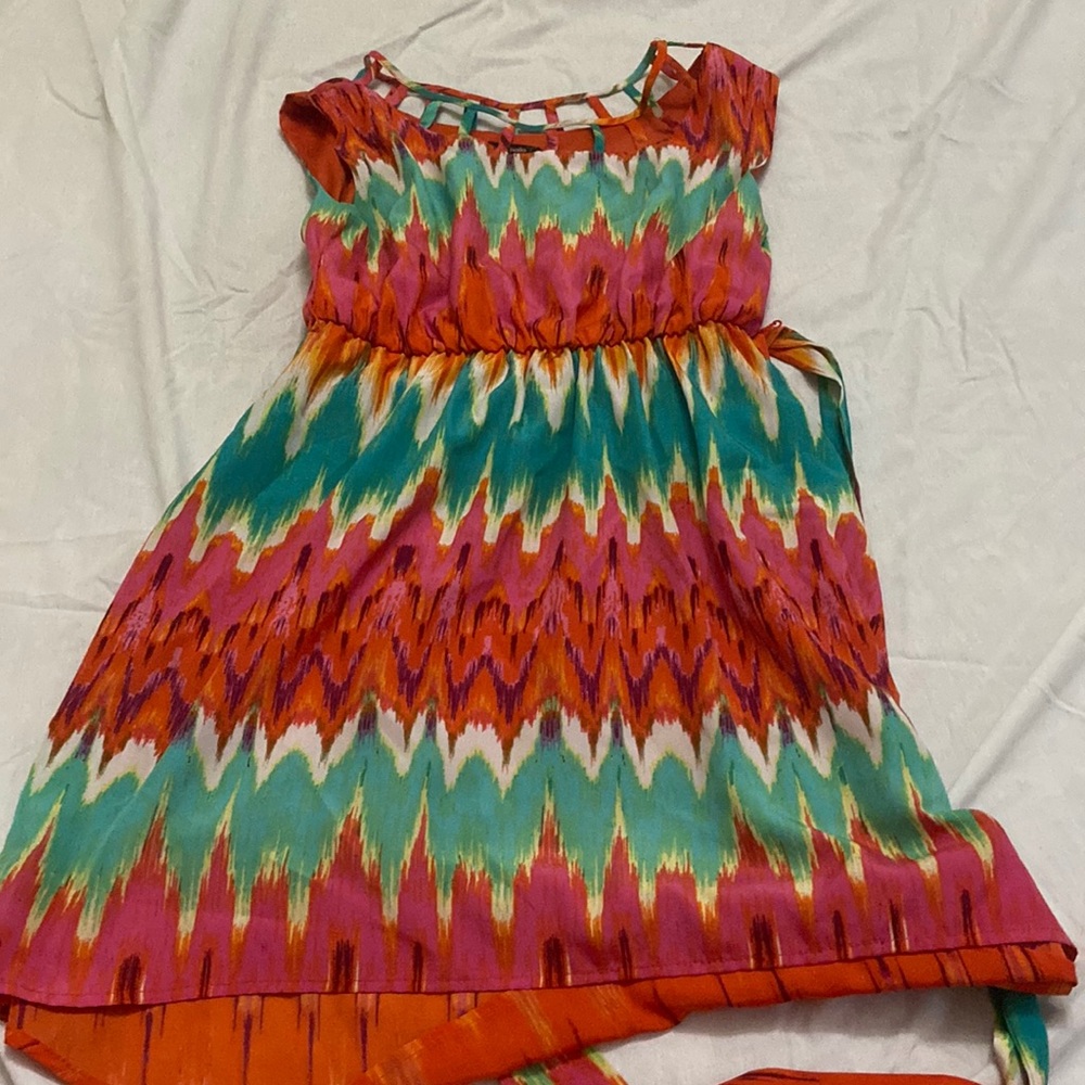 Girl colorful dress